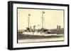 La Hire Kreuzt U Boot, Kriegsschiff-null-Framed Giclee Print