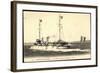 La Hire Kreuzt U Boot, Kriegsschiff-null-Framed Giclee Print