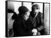 La Honte THE SHAME (SKAMMEN) by IngmarBergman with Liv Ullmann and Max von Sydow, 1968 (b/w photo)-null-Framed Stretched Canvas