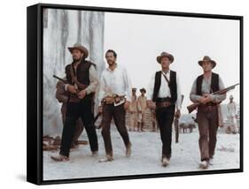 La Horde Sauvage THE WILD BUNCH by Sam Peckinpah with Ben Johnson, Warren Oates, William Holden and-null-Framed Stretched Canvas