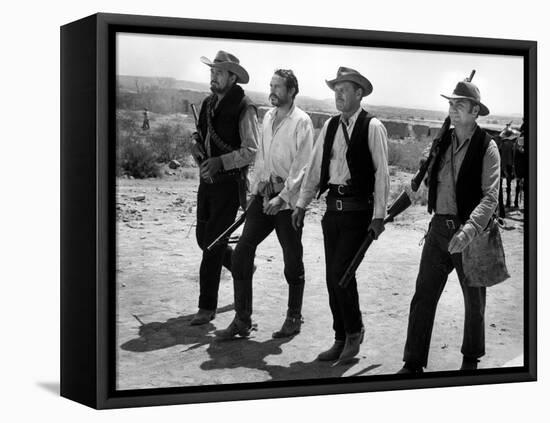 La Horde Sauvage THE WILD BUNCH by Sam Peckinpah with Ben Johnson, Warren Oates, William Holden and-null-Framed Stretched Canvas