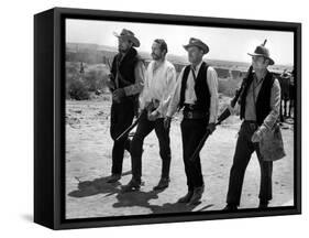 La Horde Sauvage THE WILD BUNCH by Sam Peckinpah with Ben Johnson, Warren Oates, William Holden and-null-Framed Stretched Canvas