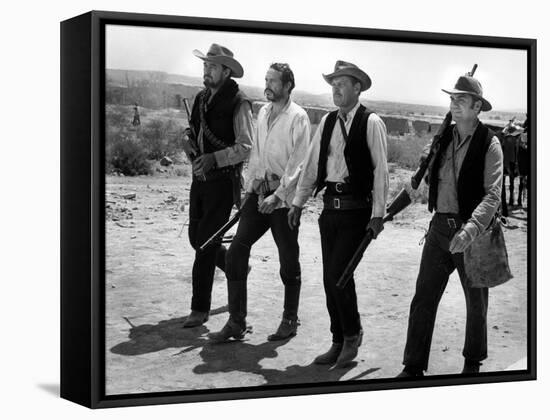 La Horde Sauvage THE WILD BUNCH by Sam Peckinpah with Ben Johnson, Warren Oates, William Holden and-null-Framed Stretched Canvas