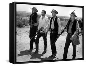 La Horde Sauvage THE WILD BUNCH by Sam Peckinpah with Ben Johnson, Warren Oates, William Holden and-null-Framed Stretched Canvas