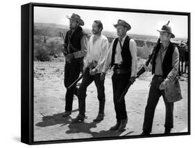 La Horde Sauvage THE WILD BUNCH by Sam Peckinpah with Ben Johnson, Warren Oates, William Holden and-null-Framed Stretched Canvas