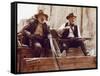 La Horde Sauvage THE WILD BUNCH by Sam Peckinpah with Edmond O'Brien and William Holden, 1969 (phot-null-Framed Stretched Canvas