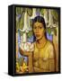 La India De Las Floripondias; La India De Las Floripondias, (Oil on Canvas)-Alfredo Ramos Martinez-Framed Stretched Canvas