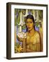 La India De Las Floripondias; La India De Las Floripondias, (Oil on Canvas)-Alfredo Ramos Martinez-Framed Giclee Print