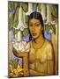 La India De Las Floripondias; La India De Las Floripondias, (Oil on Canvas)-Alfredo Ramos Martinez-Mounted Giclee Print