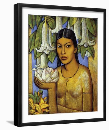 La India de las Floripondias-Alfredo Ramos Martinez-Framed Giclee Print