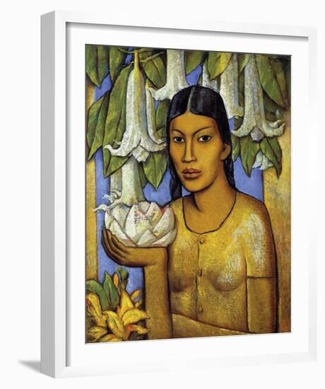 La India de las Floripondias-Alfredo Ramos Martinez-Framed Giclee Print