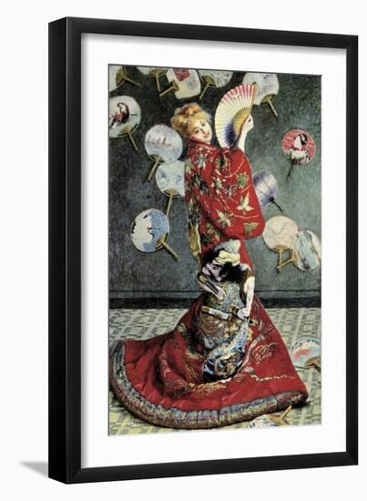 La Japonaise (Camille Monet in Japanese Costume)-Claude Monet-Framed Art Print