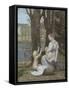 La jeune mère, dit aussi Maternité, ou la Charité-Pierre Puvis de Chavannes-Framed Stretched Canvas