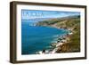 La Jolla, California - Ocean and Rocky Coastline-Lantern Press-Framed Art Print