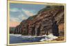 La Jolla, California - View of the Seven Caves-Lantern Press-Mounted Art Print