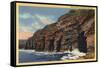 La Jolla, California - View of the Seven Caves-Lantern Press-Framed Stretched Canvas