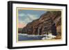 La Jolla, California - View of the Seven Caves-Lantern Press-Framed Art Print