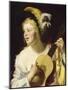 La joueuse de guitare-Gerrit Van Honthorst-Mounted Giclee Print