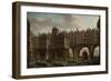 La joute des mariniers entre le pont Notre-Dame et le pont au Change-Nicolas Jean Baptiste Raguenet-Framed Giclee Print