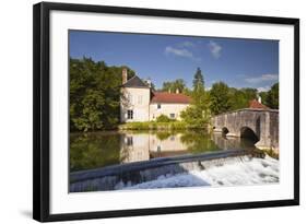 La Laignes River Flowing Through the Village of Les Riceys-Julian Elliott-Framed Photographic Print