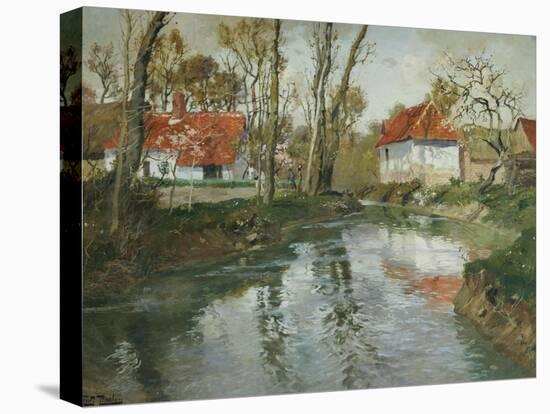 La Laita a Quimperle-Fritz Thaulow-Stretched Canvas