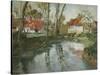 La Laita a Quimperle-Fritz Thaulow-Stretched Canvas