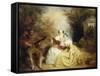 La Lecon de Chant-Charles Emile Wattier-Framed Stretched Canvas