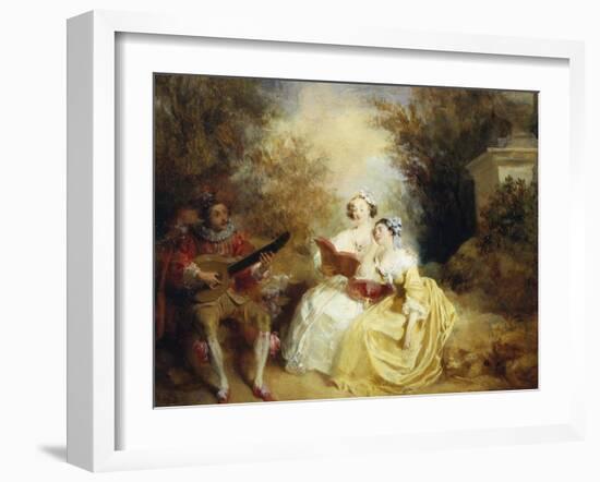 La Lecon de Chant-Charles Emile Wattier-Framed Giclee Print