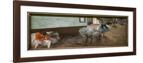 La Lecon de danse (Repetition Room). Around 1879. Oil on canvas.-Edgar Degas-Framed Giclee Print