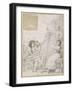 La leçon de dessin et de musique-Richard Cosway-Framed Giclee Print