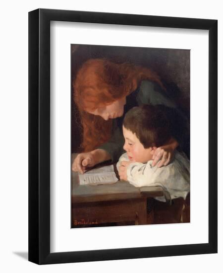 La lecture-Albert Bartholomé-Framed Giclee Print