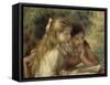 La Lecture-Pierre-Auguste Renoir-Framed Stretched Canvas