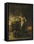La Lessiveuse-Jean-François Millet-Framed Stretched Canvas