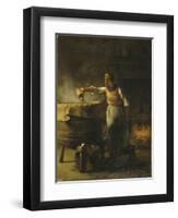 La Lessiveuse-Jean-François Millet-Framed Premium Giclee Print