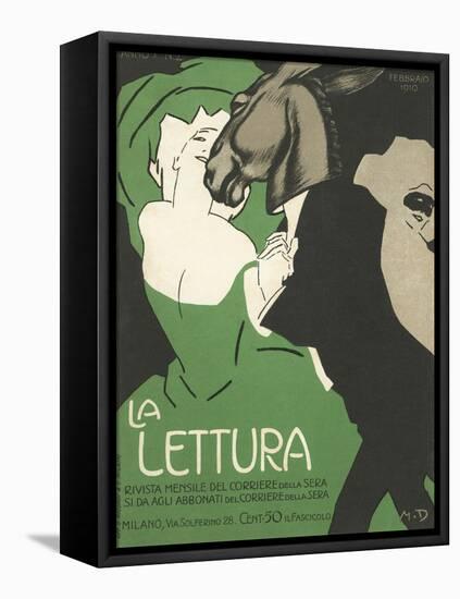 La Lettura Cover-Marchello Dudovich-Framed Stretched Canvas