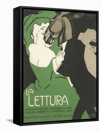 La Lettura Cover-Marchello Dudovich-Framed Stretched Canvas