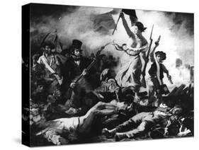 La Liberte Guidant Le Peuple, 28th July 1830-Eugene Delacroix-Stretched Canvas