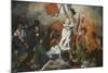 La Liberte Guidant Le Peuple (Liberty Guiding the People) (Colour Litho)-Ferdinand Victor Eugene Delacroix-Mounted Giclee Print