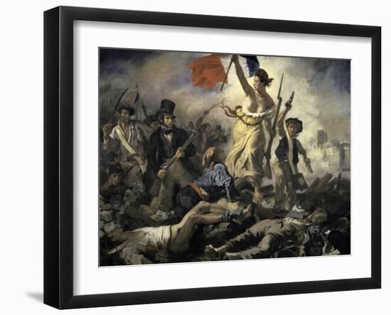 La Liberte Guidant Le Peuple-Eugene Delacroix-Framed Giclee Print