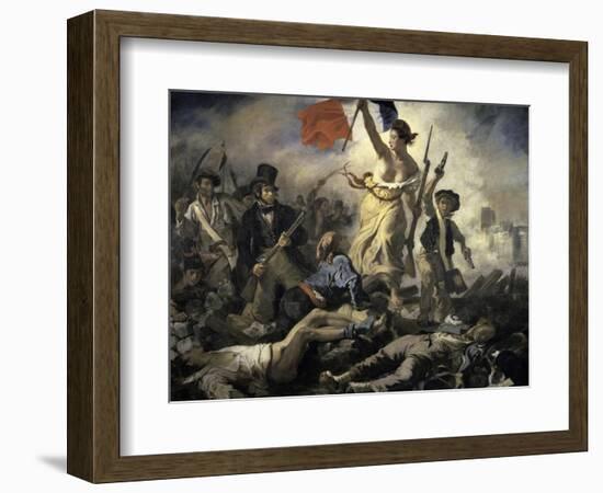 La Liberte Guidant Le Peuple-Eugene Delacroix-Framed Giclee Print