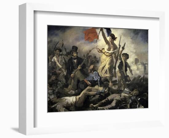 La Liberte Guidant Le Peuple-Eugene Delacroix-Framed Giclee Print