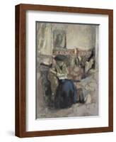 La Liseuse Au Coussin, C.1905-Edouard Vuillard-Framed Giclee Print