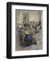 La Liseuse Au Coussin, C.1905-Edouard Vuillard-Framed Giclee Print