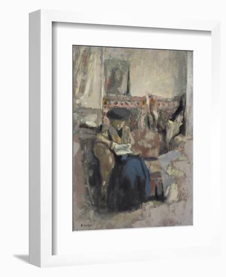 La Liseuse Au Coussin, C.1905-Edouard Vuillard-Framed Giclee Print