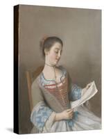 La Liseuse Marianne Lavergne-Jean-Etienne Liotard-Stretched Canvas
