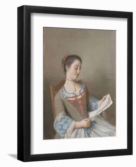 La Liseuse Marianne Lavergne-Jean-Etienne Liotard-Framed Giclee Print