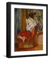 La liseuse-reading woman, around 1900. Oil on canvas, 56 x 46 cm.-Pierre-Auguste Renoir-Framed Giclee Print