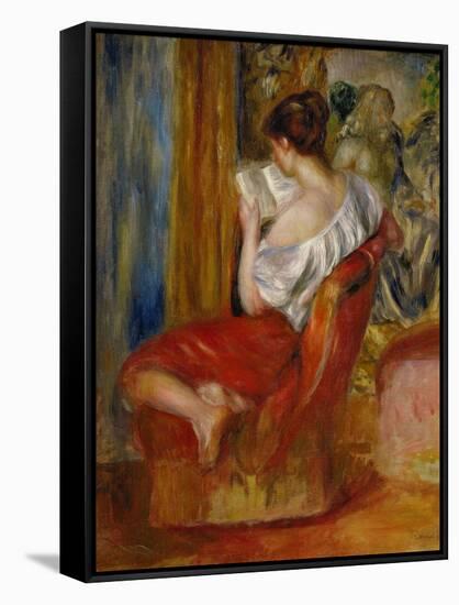 La liseuse-reading woman, around 1900. Oil on canvas, 56 x 46 cm.-Pierre-Auguste Renoir-Framed Stretched Canvas