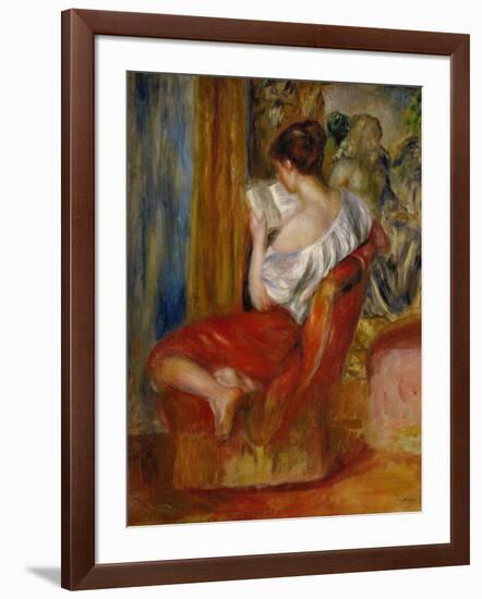 La liseuse-reading woman, around 1900. Oil on canvas, 56 x 46 cm.-Pierre-Auguste Renoir-Framed Giclee Print