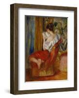 La liseuse-reading woman, around 1900. Oil on canvas, 56 x 46 cm.-Pierre-Auguste Renoir-Framed Giclee Print